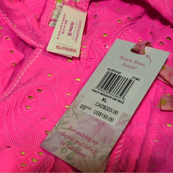 LoveShackFancy x Hurley Eyelet Paisley Moderate One Piece Swimsuit - NWT - Picture 12 of 15